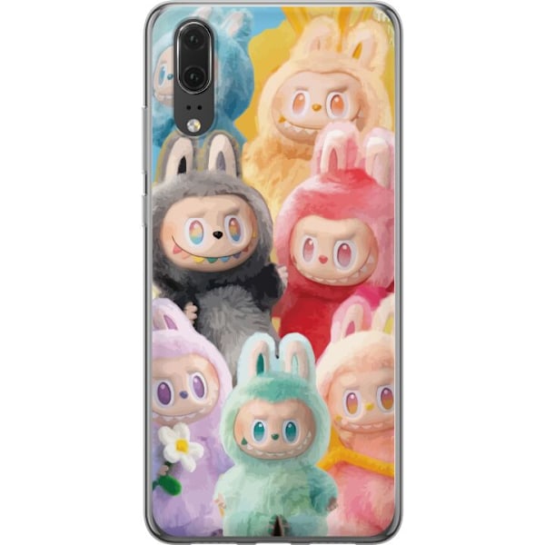 Huawei P20 Genomskinligt Skal Labubu Sketch Style – Handritat monster i tusch