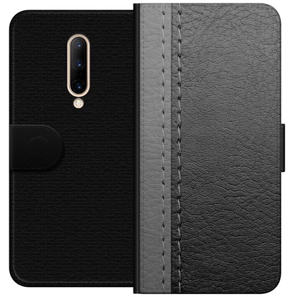 OnePlus 7 Pro Lompakkokotelo Musta & Harmaa Nahka