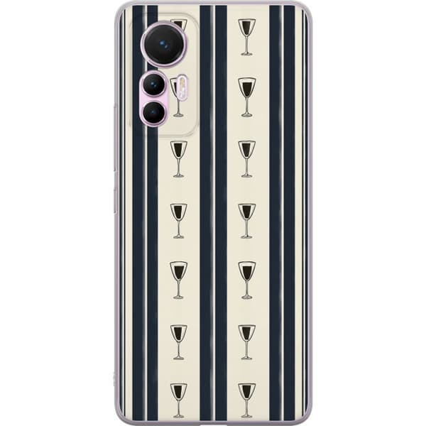 Kompatibel Mobilcover til Xiaomi 12 Lite Blå vinglasstriber blå