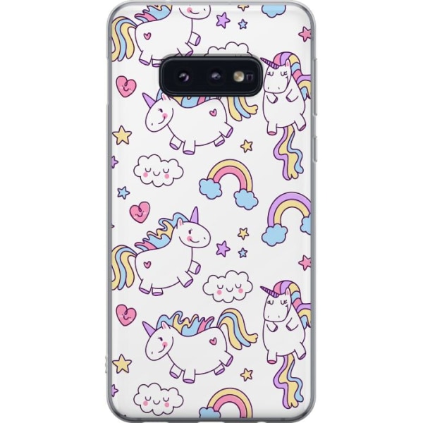 Samsung Galaxy S10e Gennemsigtig cover Unicorn Mønster
