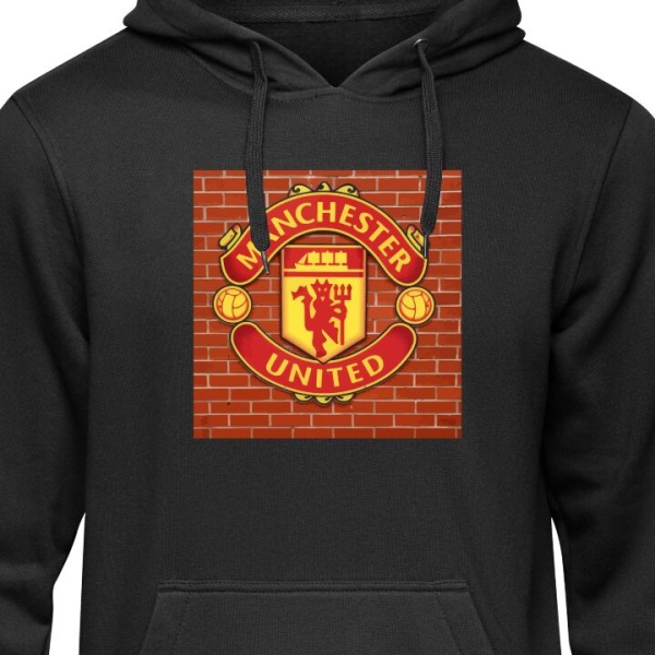 Hoodie til Voksen | Behagelig Hættetrøje Manchester United F sort M