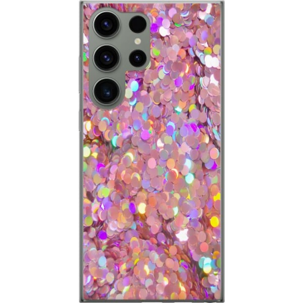 Samsung Galaxy S23 Ultra Genomskinligt Skal Glitter