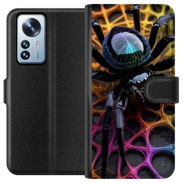 Kompatibelt Plånboksfodral till Xiaomi 12 Pro Spindel