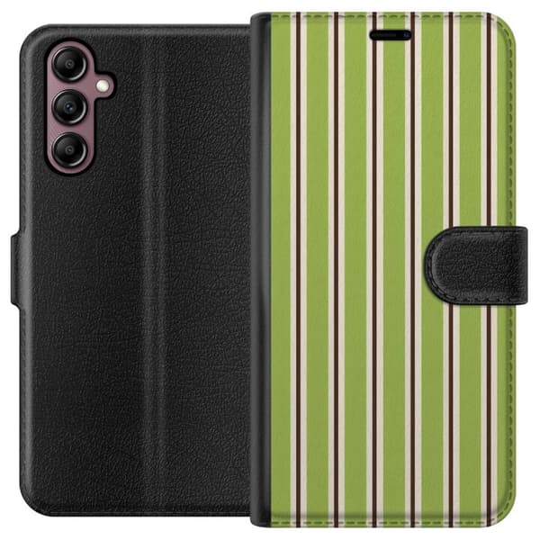 Kompatibel Tegnebogsetui til Samsung Galaxy A14 5G Matcha Stripe grøn