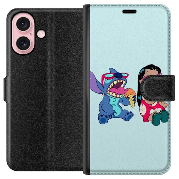 Apple iPhone 16 Tegnebogsetui Lilo & Stitch