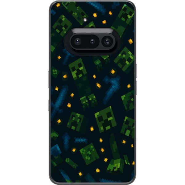 Nothing Phone (3a) Läpinäkyvä kuori Minecraft Dungeons Mob