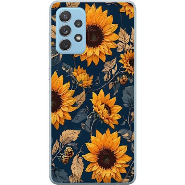 Samsung Galaxy A52 5G Läpinäkyvä kuori Aurinkokukat