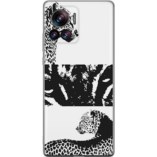 Motorola Edge 30 Ultra Läpinäkyvä kuori Leopard Faces
