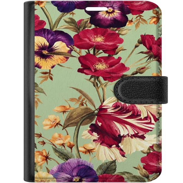 Kompatibelt Plånboksfodral till Apple iPhone Duo Grön blomsterdröm grön