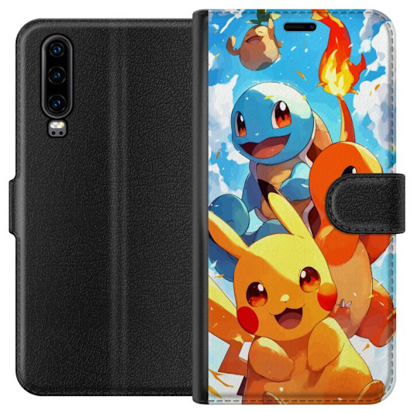 Huawei P30 Lommeboketui Pocket Creatures - inspirert av Pokém