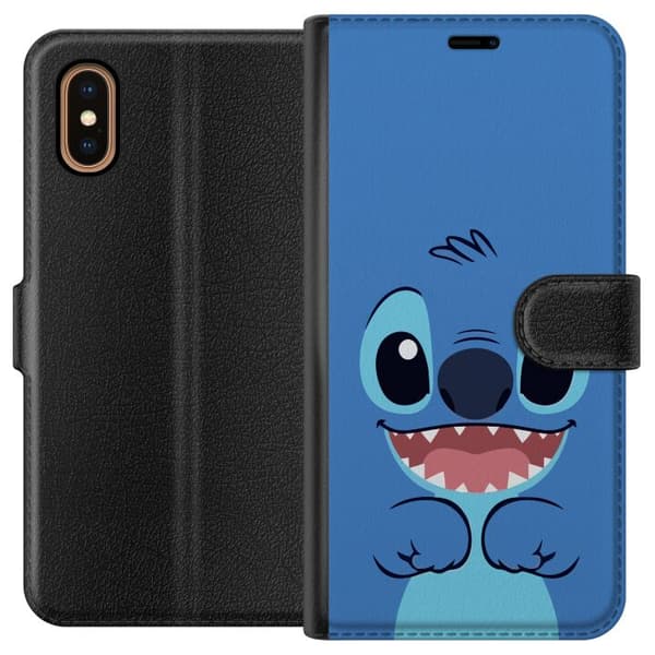 Kompatibel Tegnebogsetui til Apple iPhone XS Max Stitch