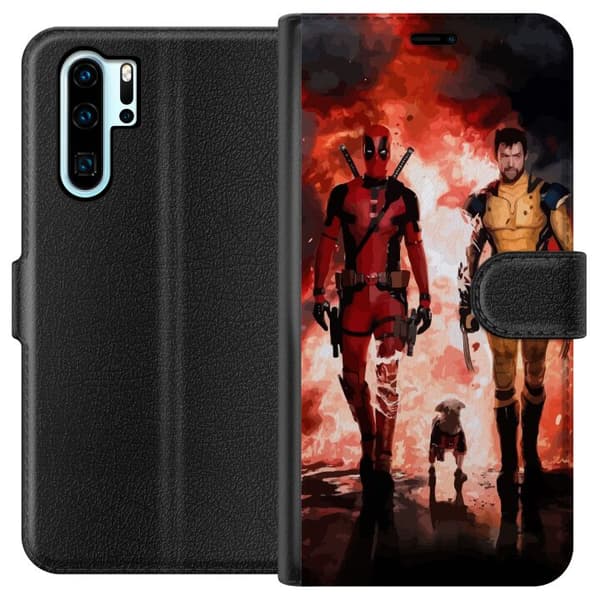 Kompatibelt Lommeboketui til Huawei P30 Pro Wolverine Deadpool