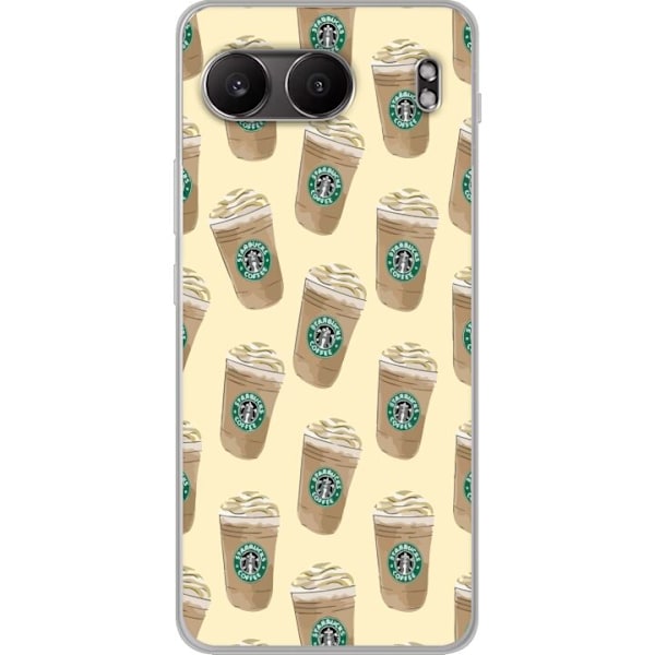 OnePlus Nord 4 Gennemsigtig cover Kaffe Mønster