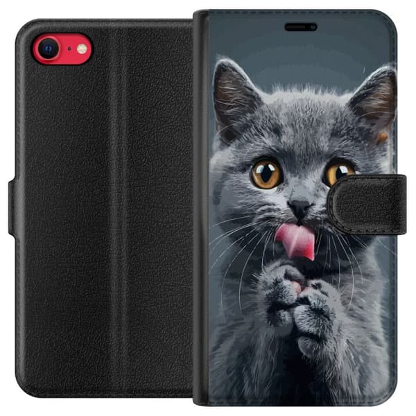 Kompatibelt Plånboksfodral till Apple iPhone 7 Katt