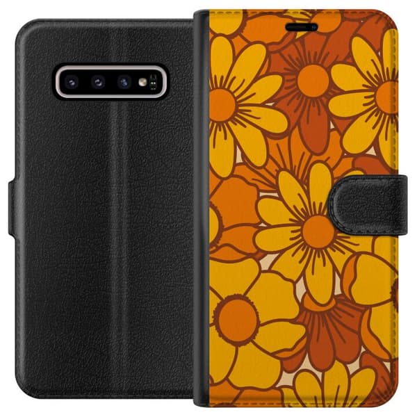 Kompatibelt Lommeboketui til Samsung Galaxy S10+ Sommerflørt