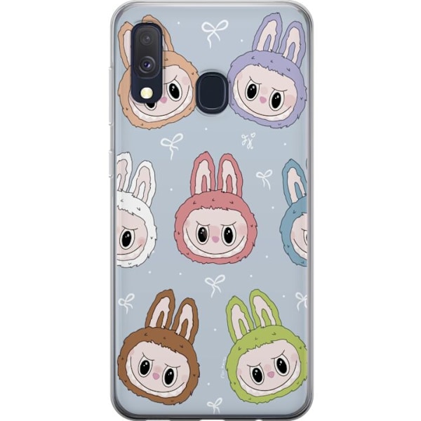 Samsung Galaxy A40 Genomskinligt Skal Labubu Star Pattern –