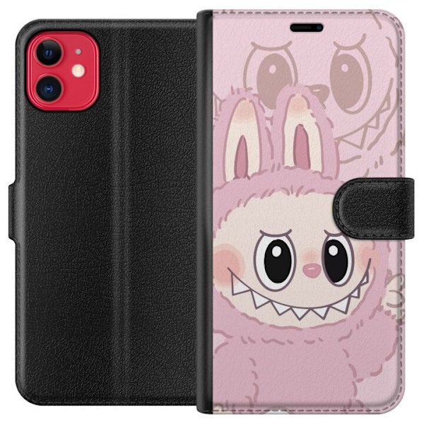 Apple iPhone 11 Plånboksfodral Labubu Floral Freak – Blommigt monster i vintage-stil
