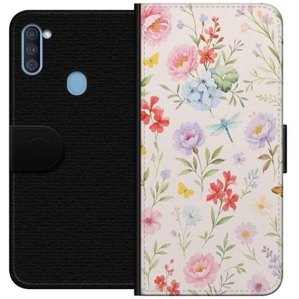 Samsung Galaxy A11 Plånboksfodral Blommor