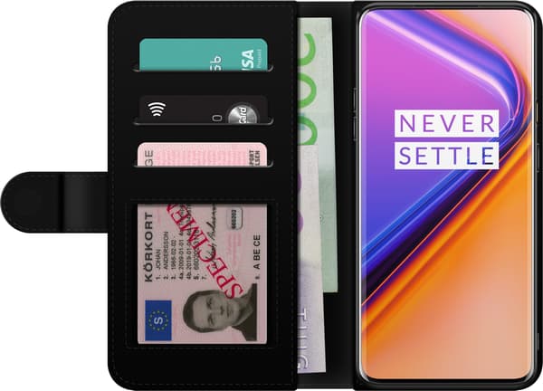 Kompatibelt Lommeboketui til OnePlus 7 Pro Grå spelkonsol grå