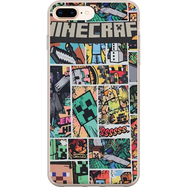 Apple iPhone 7 Plus Läpinäkyvä kuori Minecraft Taide