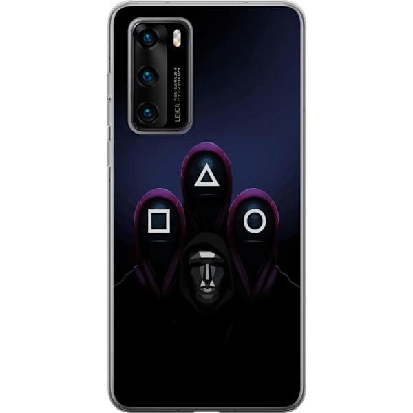 Huawei P40 Genomskinligt Skal Squid Game 2 - Huvuden