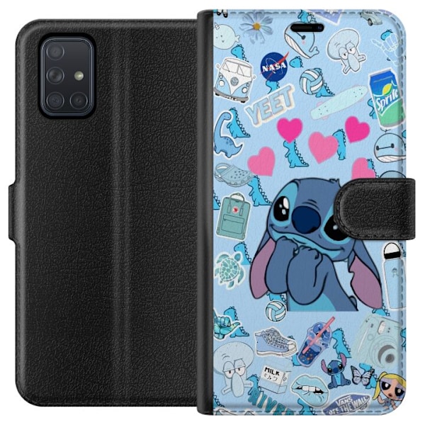 Samsung Galaxy A71 Tegnebogsetui Stitch
