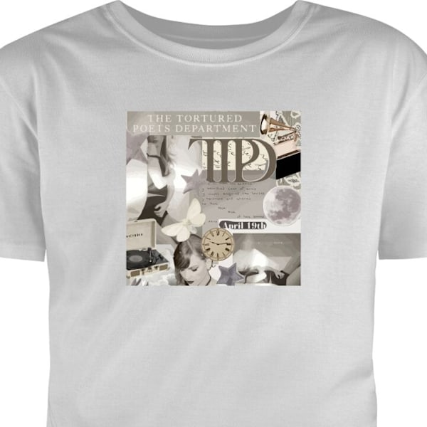 T-shirt för Vuxen | Klassisk Vuxen-T-shirt Taylor Swift - TTPD grå M