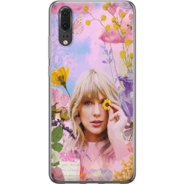 Huawei P20 Genomskinligt Skal Taylor Swift - Blomma