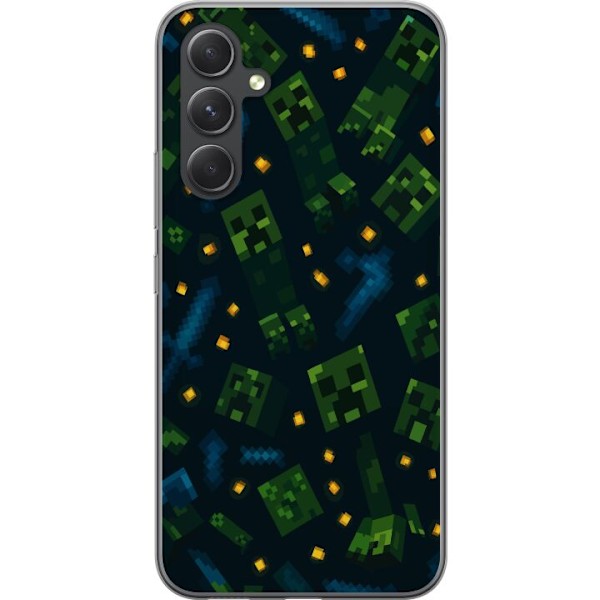 Samsung Galaxy A55 Läpinäkyvä kuori Minecraft Dungeons Mob