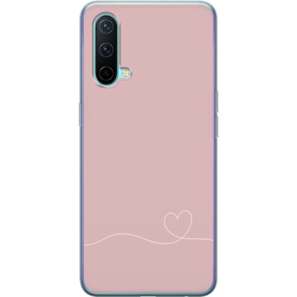 OnePlus Nord CE 5G Gennemsigtig cover Lyserød Hjerne Design