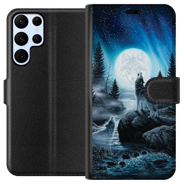 Samsung Galaxy S22 Ultra 5G Plånboksfodral Wolf / Varg