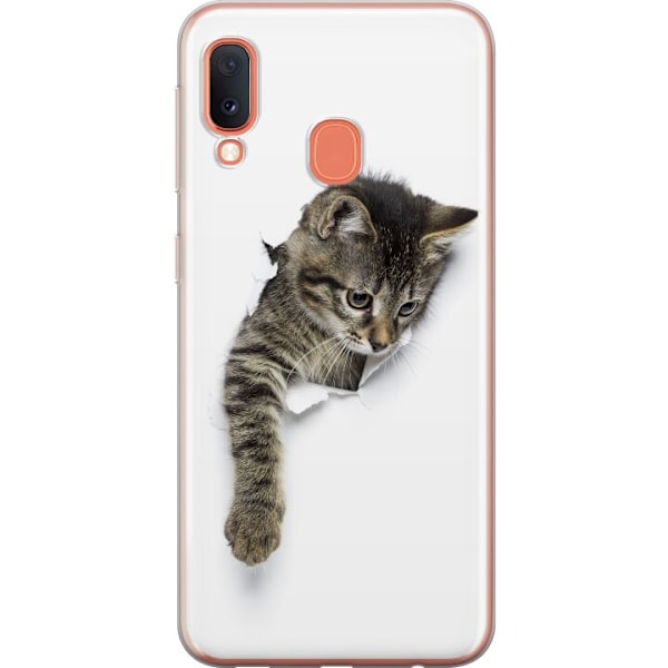 Samsung Galaxy A20e Skal / Mobilskal - Curious Kitten