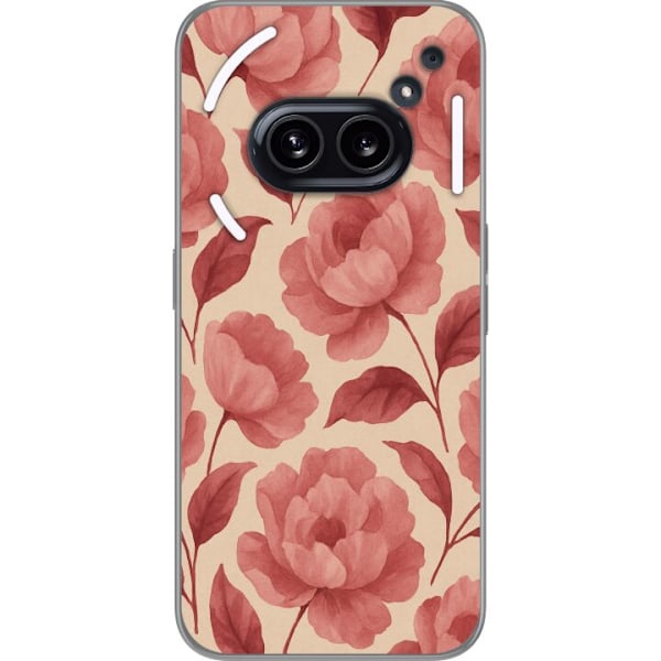 Nothing Phone (2a) Gjennomsiktig deksel Rose Blomst