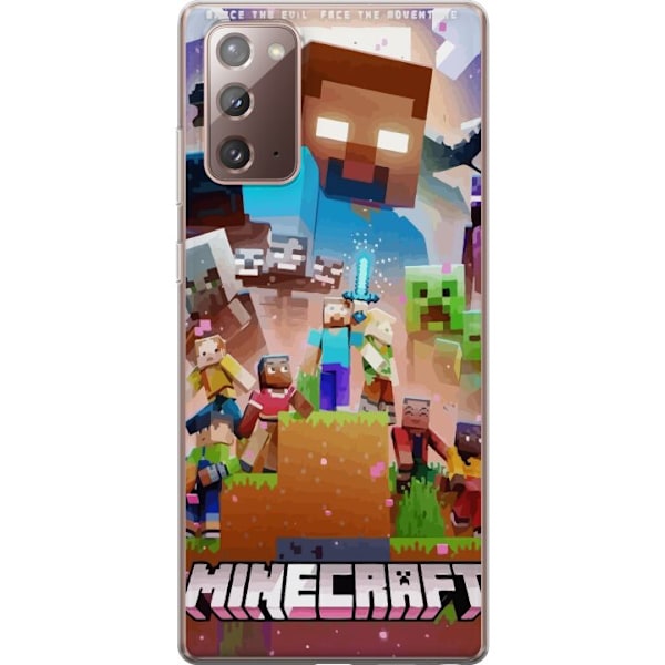 Samsung Galaxy Note20 Läpinäkyvä kuori Minecraft