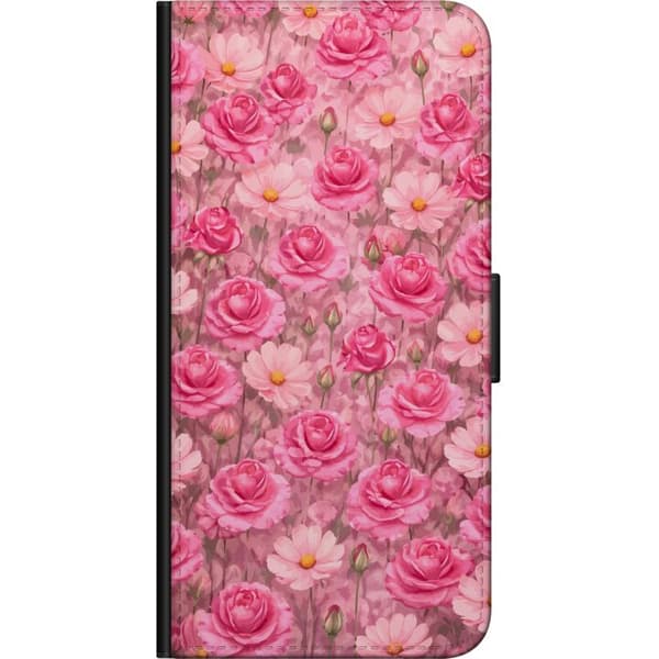Kompatibelt Lommeboketui til OnePlus 9 Pro Kronbladdrøm Pudderrosa