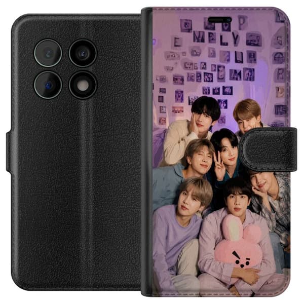 Kompatibel Tegnebogsetui til OnePlus 10 Pro BTS lilla