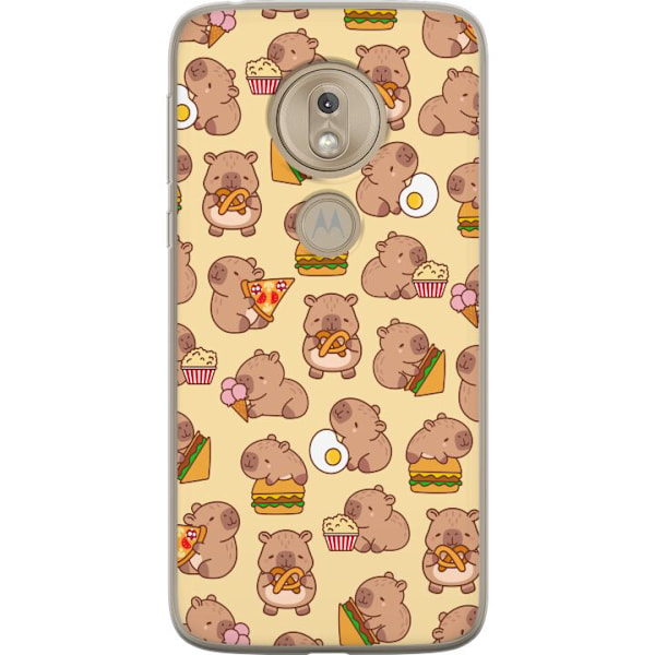 Motorola Moto G7 Play Genomskinligt Skal Kawaii capybara mobil