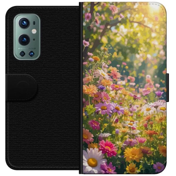 Kompatibel Tegnebogsetui til OnePlus 9 Pro Blomstermønster