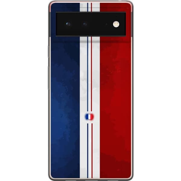 Kompatibelt Mobildeksel til Google Pixel 6 Minimalistisk fransk flagg med rene linjer og flaggsymbol blå