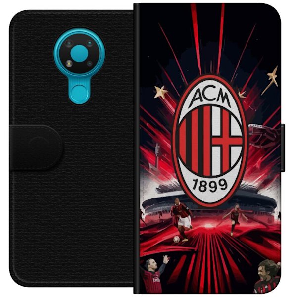 Nokia 3.4 Tegnebogsetui AC Milan