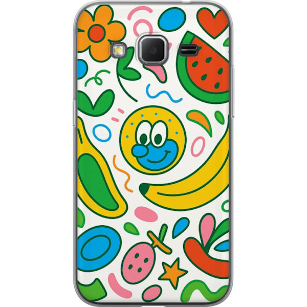 Samsung Galaxy Core Prime Genomskinligt Skal Butterfly Veil