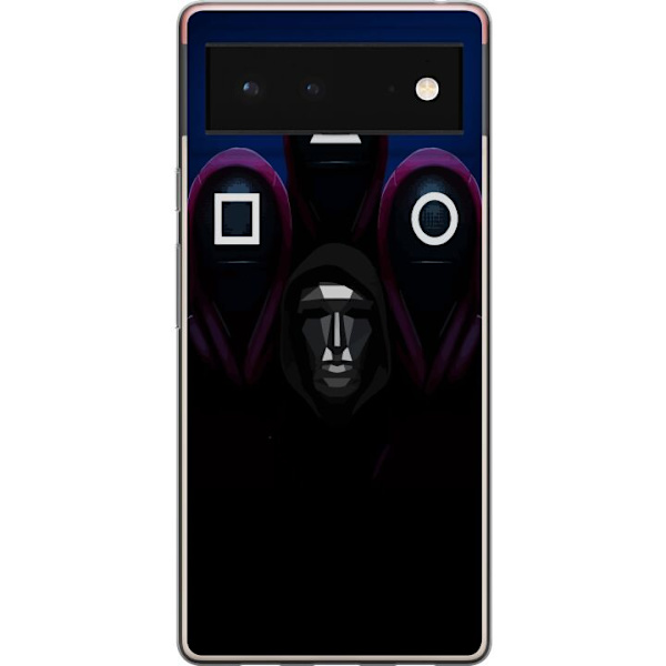 Google Pixel 6 Genomskinligt Skal Squid Game Säsong 3 Nya Ikoner Populär Serie TV Motiv Asiatisk Drama Trend Ikoniskt Grafisk Design