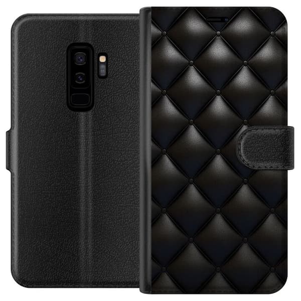 Kompatibel Tegnebogsetui til Samsung Galaxy S9+ Læder Sort