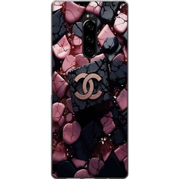 Sony Xperia 1 Genomskinligt Skal Chanel Black and Pink