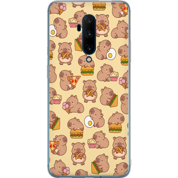 OnePlus 7T Pro Genomskinligt Skal Kawaii capybara mobilskal med flera söta figurer