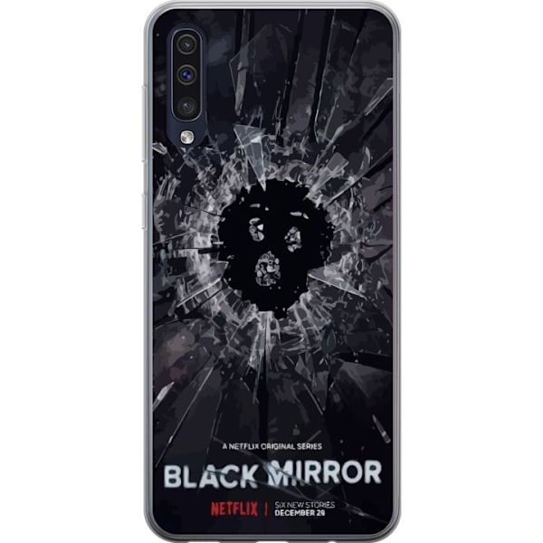 Samsung Galaxy A50 Gjennomsiktig deksel Black Mirror Sci-Fi Ne