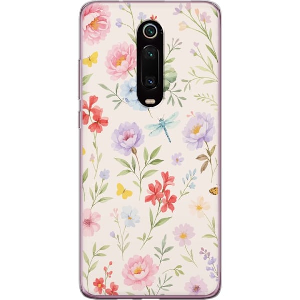 Xiaomi Mi 9T Pro  Gjennomsiktig deksel Blomster