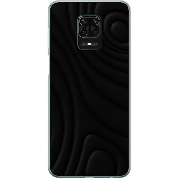 Xiaomi Redmi Note 9 Pro Genomskinligt Skal Black Waves