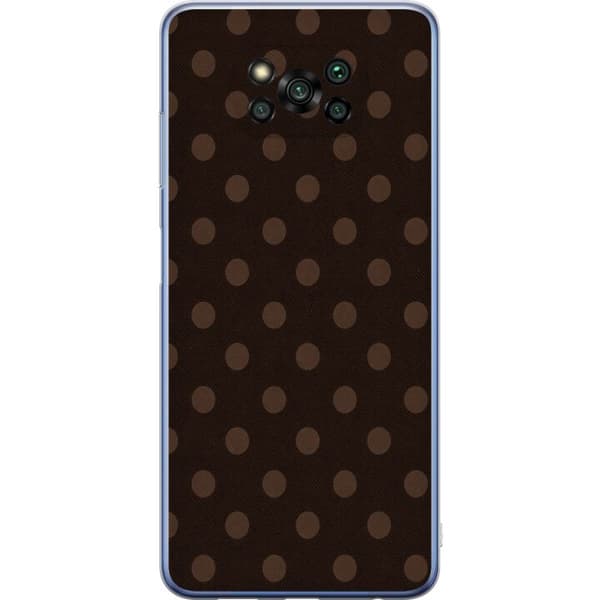 Kompatibelt Mobilskal till Xiaomi Poco X3 Pro Mocha Dots brun