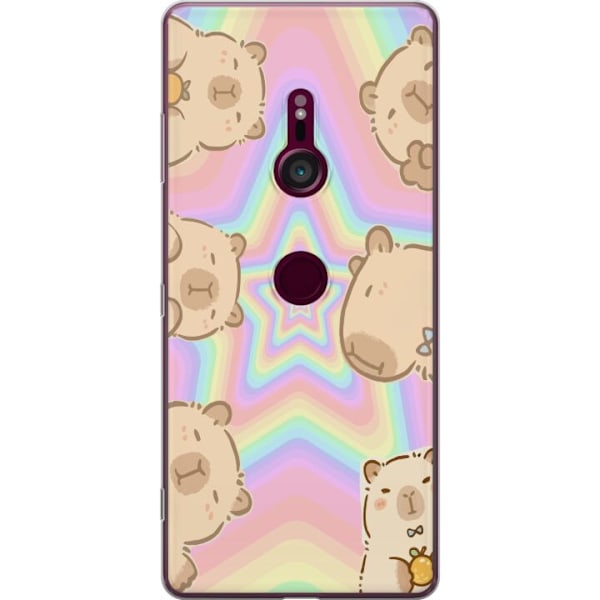 Sony Xperia XZ3 Läpinäkyvä kuori Kawaii Capybara Galaxy Sö